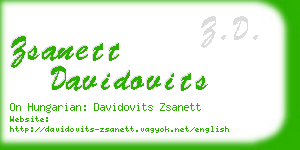 zsanett davidovits business card